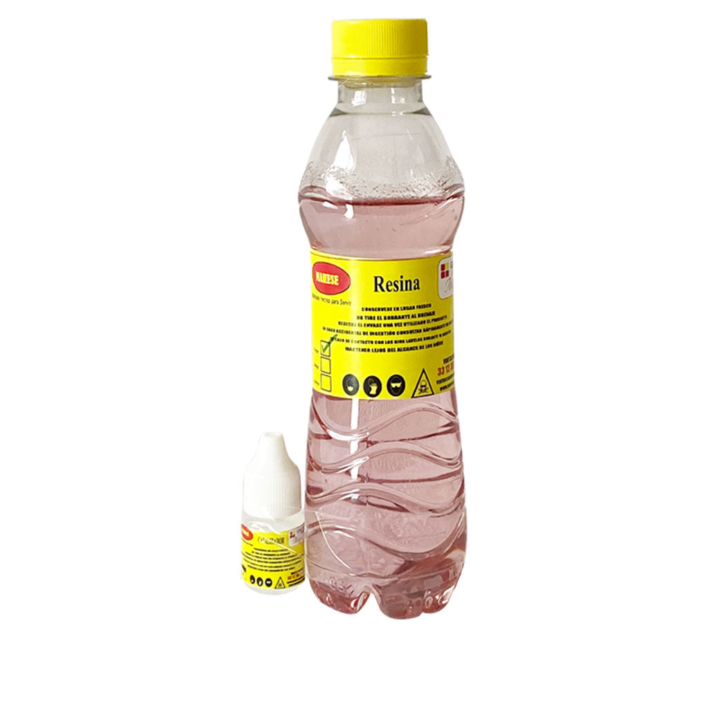 Juego de resina poliéster y catalizador 1/4 kg